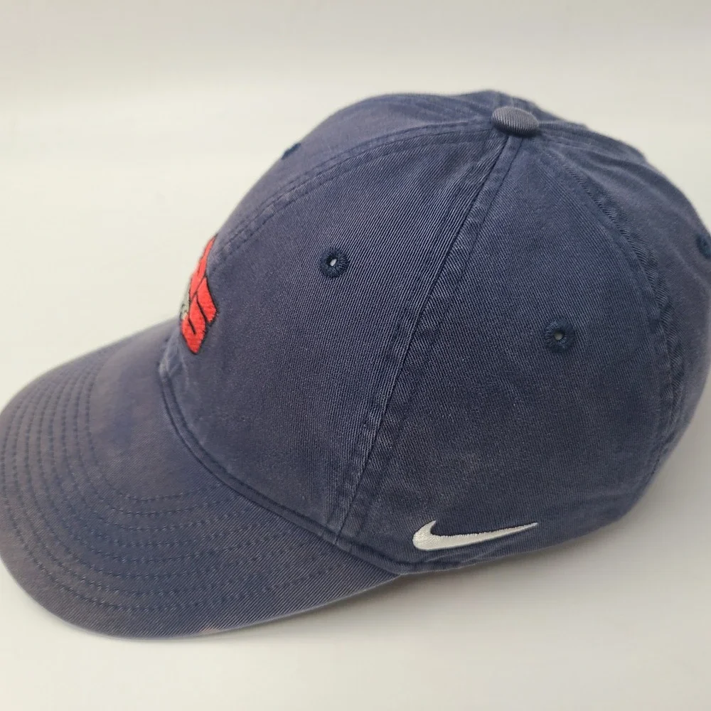 Vintage Nike Hat Strapback Blue Red ESPN 25th Anniversary Bud Light Distressed